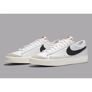 Nike Blazer Low '77 Shoes Vintage Men's Size 9 White Black DA6364-101 Shoes NEW